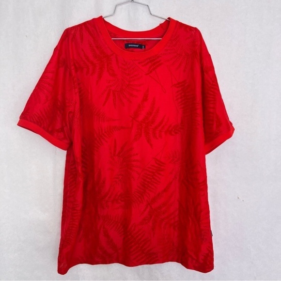 Barabas T shirt red mesh tropical men’s size 2XL - Picture 1 of 4